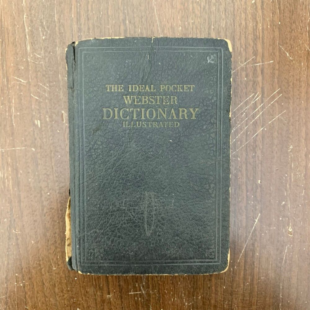 Vintage 1941 Well Loved The Ideal Pocket Webster Dictionary‎ Self Pronouncing